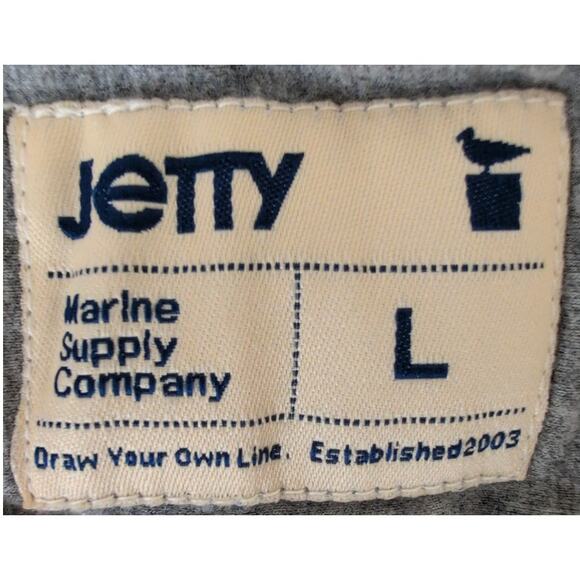 Jetty Button Up Shirt Men Large Novelty Fishing Vacation Beach Resort Fun Dad - Picture 6 of 8